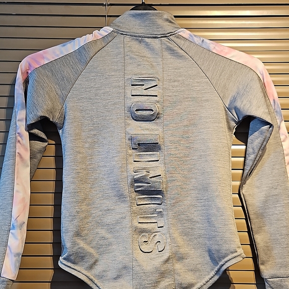 As new - 9-10 yrs NO LIMITS slogan tracksuit jogging jacket, full zip, pockets - Picture 3 of 13